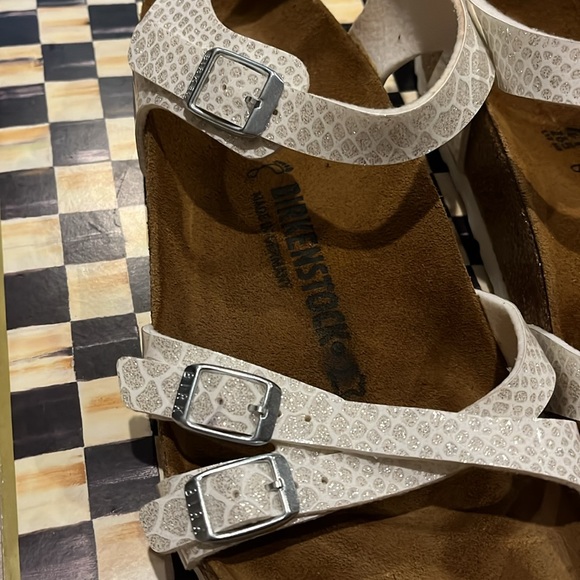 Silver sparkle python print Birkenstocks! - Picture 3 of 7